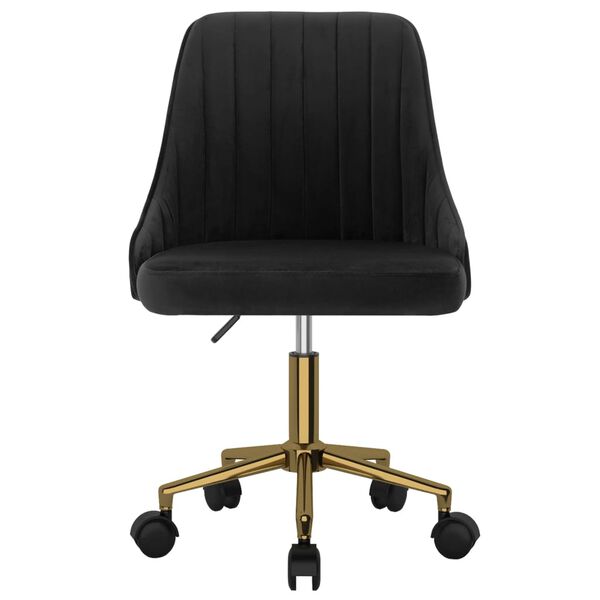 vidaXL Chaises pivotantes &agrave; manger lot de 2 noir velours