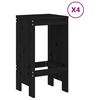 vidaXL Ensemble de bar de jardin 5 pcs noir bois de pin massif