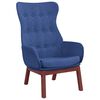 vidaXL Chaise de relaxation avec repose-pied Bleu Tissu