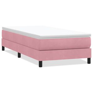 vidaXL Sommier &agrave; lattes de lit sans matelas rose 100x210 cm velours