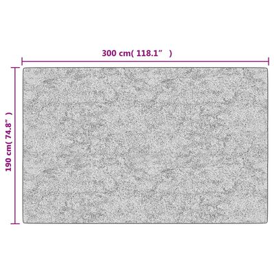 vidaXL Tapis lavable antidérapant 190x300 cm Noir et blanc