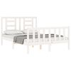vidaXL Cadre de lit sans matelas blanc 140x190 cm bois de pin massif