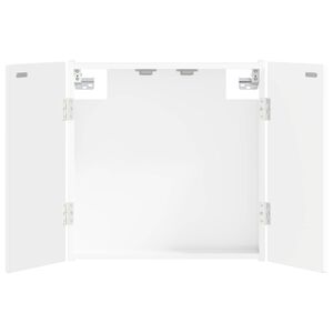 vidaXL Cabinet pour cible ARNHEM Blanc brillant 52,5 x 10,5 x 53,5 cm