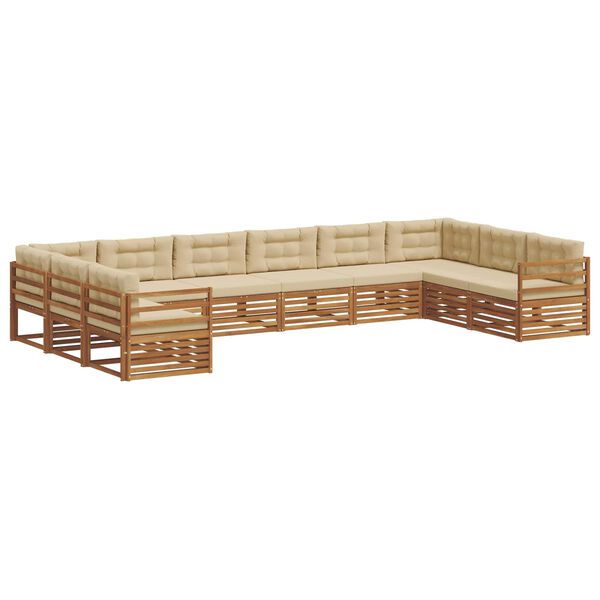 vidaXL Ensembles de canap&eacute;s avec coussin 7 pcs Naturel et Beige