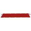 vidaXL Banc Batavia avec coussin rouge 150 cm Bois de teck massif