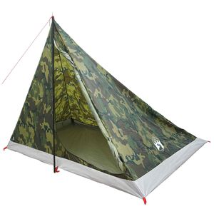 vidaXL Tente de randonn&eacute;e 4 personne Camouflage
