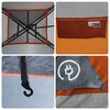vidaXL Tente &agrave; d&ocirc;me 11 personnes gris et orange imperm&eacute;able