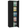 vidaXL Armoire de bureau Noir 60x32x190 cm Bois d'ingénierie