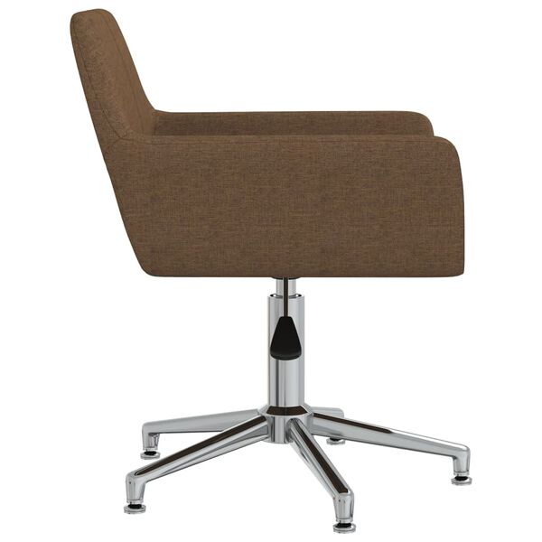 vidaXL Chaises pivotantes &agrave; manger lot de 6 marron tissu