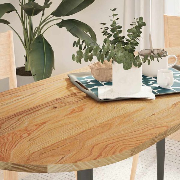 vidaXL Dessus de table 140x60x2 cm bois de chêne massif ovale