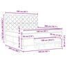 vidaXL Lit &agrave; ressorts avec matelas Taupe 160 x 200 cm tissu