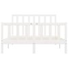 vidaXL Cadre de lit sans matelas blanc 140x200 cm bois massif