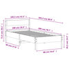 vidaXL Cadre de lit sans matelas cire marron 100x200cm bois pin massif