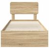 vidaXL Cadre de lit Ch&ecirc;ne Sonoma 90 x 190 cm Bois d'ing&eacute;nierie