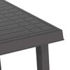 vidaXL Table de camping anthracite 79x56x64 cm PP aspect de bois