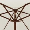 vidaXL Parasol de jardin avec m&acirc;t en bois sable 196x231 cm
