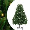 vidaXL Sapin de No&euml;l artificiel 150 cm 150 LED Blanc chaud Vert