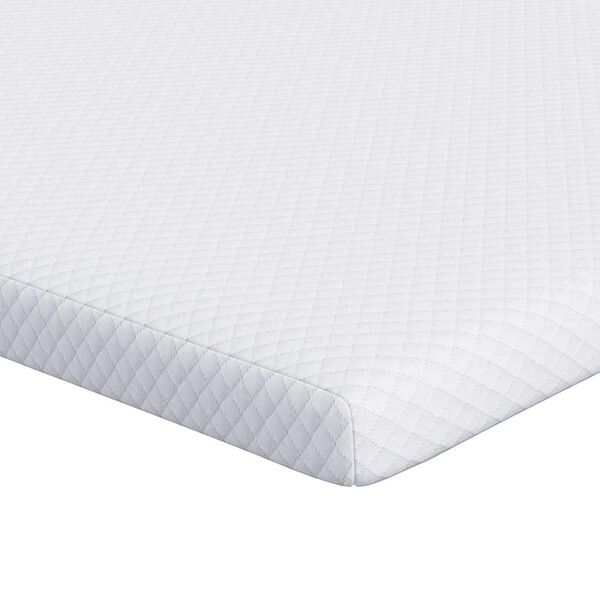 vidaXL Surmatelas Blanc 90 x 200 cm Tissu Jacquard