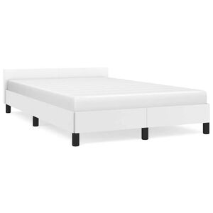 vidaXL Cadre de lit avec t&ecirc;te de lit sans matelas blanc 120x200 cm