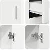 vidaXL Buffet avec &eacute;tag&egrave;re FLORIN Blanc brillant 88,5 x 30,5 x 73 cm