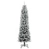 vidaXL Sapin de Noël artificiel 300 LED et neige floquée 180 cm