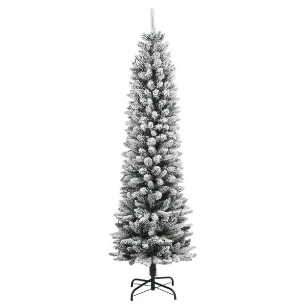 vidaXL Sapin de Noël artificiel 300 LED et neige floquée 180 cm