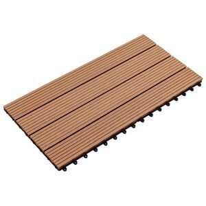 vidaXL Carreau de terrasse 6 pc Marron 60 x 30 cm WPC