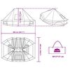 vidaXL Tente Tipi familiale Tipi avec toit Vert 680 x 430 x 270 cm