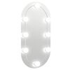 vidaXL Miroir avec &eacute;clairage LED 60x30 cm Verre Ovale