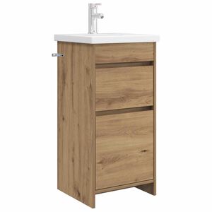 vidaXL Meuble de salle de bain avec &eacute;vier Ch&ecirc;ne artisanal