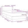 vidaXL Sommier &agrave; lattes de lit avec matelas noir 90x210 cm velours