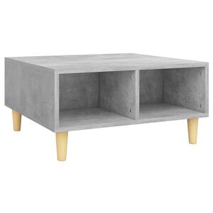 vidaXL Table basse gris b&eacute;ton 60x60x30 cm bois d'ing&eacute;nierie