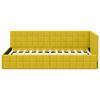 vidaXL Cadre de lit d'angle Jaune 90 cm x 190 cm Velours
