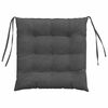 vidaXL Coussins de si&egrave;ge 4 pcs Gris fonc&eacute; 40 x 40 x 6 cm