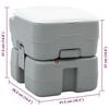 vidaXL Toilette de Camping Gris et blanc 41,5 x 36,5 x 37,5 cm