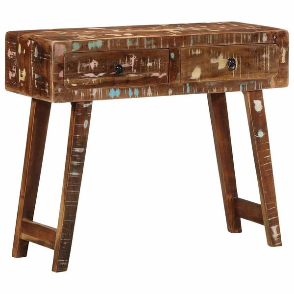 vidaXL Table console 90x32x75 cm bois massif de r&eacute;cup&eacute;ration