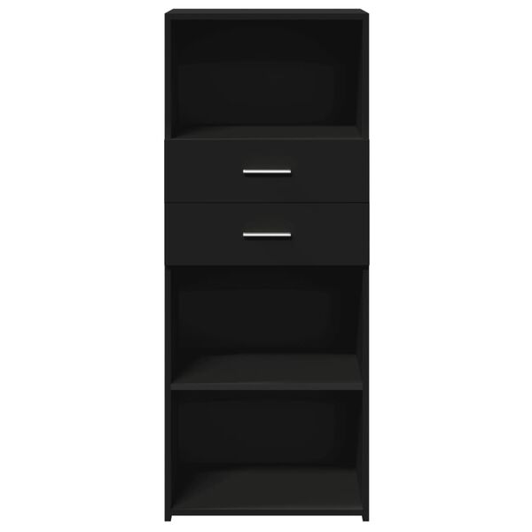 vidaXL Buffet haut noir 50x42,5x124 cm bois d'ing&eacute;nierie