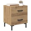 vidaXL Cabinet de chevet avec tiroir Ch&ecirc;ne artisanal 40 x 35 x 47,5 cm