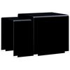 vidaXL Tables gigognes 2 pcs Noir 42x42x41,5 cm Verre tremp&eacute;