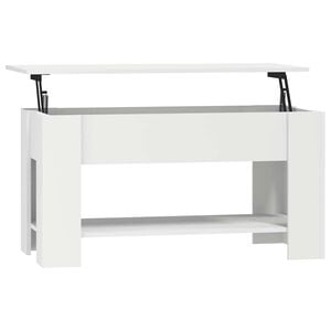 vidaXL Table basse blanc 101x49x52 cm bois d'ing&eacute;nierie