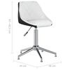vidaXL Chaise pivotante de salle &agrave; manger Blanc et noir Similicuir