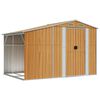 vidaXL Abri de jardin marron clair 277x192,5x179 cm M&eacute;tal galvanis&eacute;
