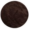 vidaXL Tapis de surface Rond HUARTE Marron &Oslash; 100 CM Polyester