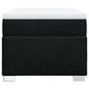 vidaXL Sommier &agrave; lattes de lit avec matelas Noir 100x200 cm Tissu