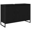 vidaXL Ensemble de mobilier de salle de bain avec tiroir Ch&ecirc;ne noir