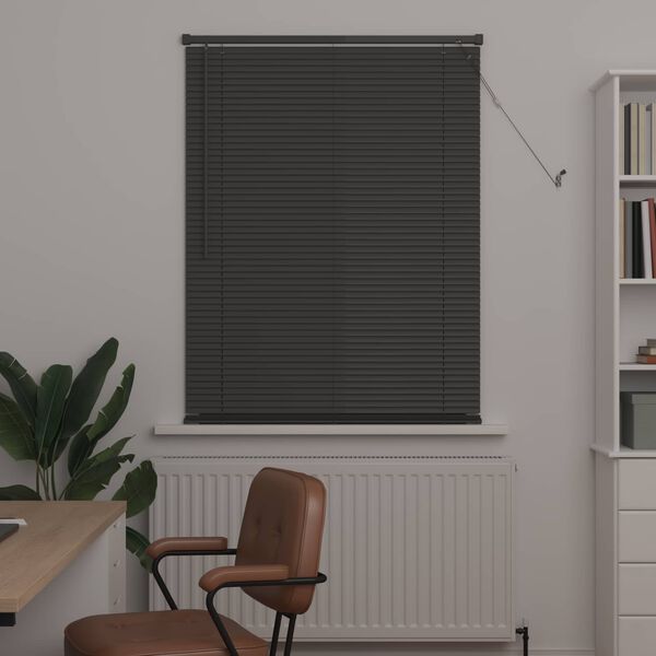 vidaXL Store V&eacute;nitien R&eacute;glable Gris Argent&eacute; 150 x 100 cm PVC