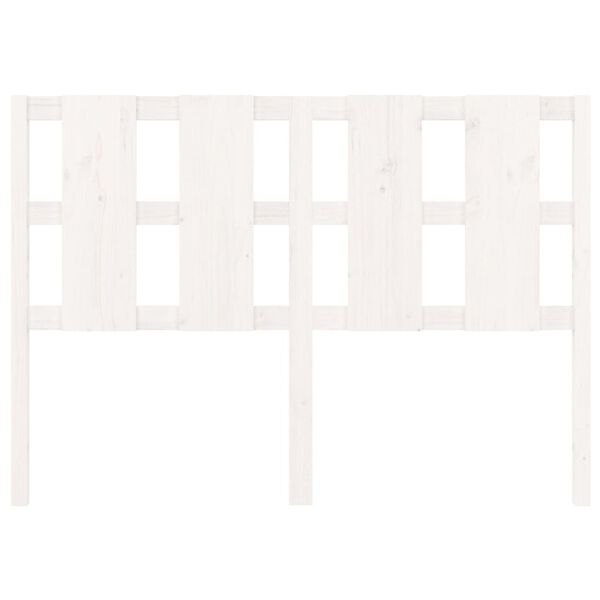 vidaXL T&ecirc;te de lit blanc 140,5x4x100 cm bois massif de pin