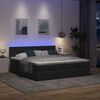 VidaXL Cadre de lit ottoman avec matelas noir 180x200cm tissu