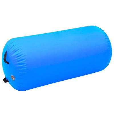 vidaXL Rouleau gonflable de gymnastique avec pompe 120x90 cm PVC Bleu