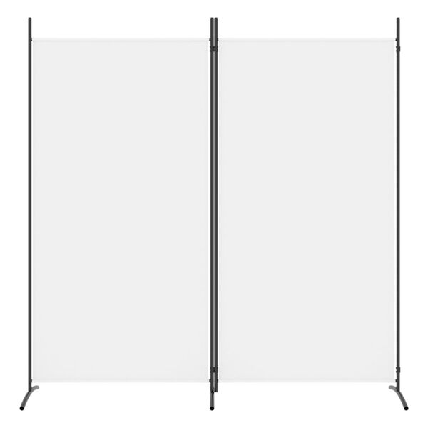 vidaXL Cloison de s&eacute;paration 2 panneaux Blanc 175x180 cm Tissu